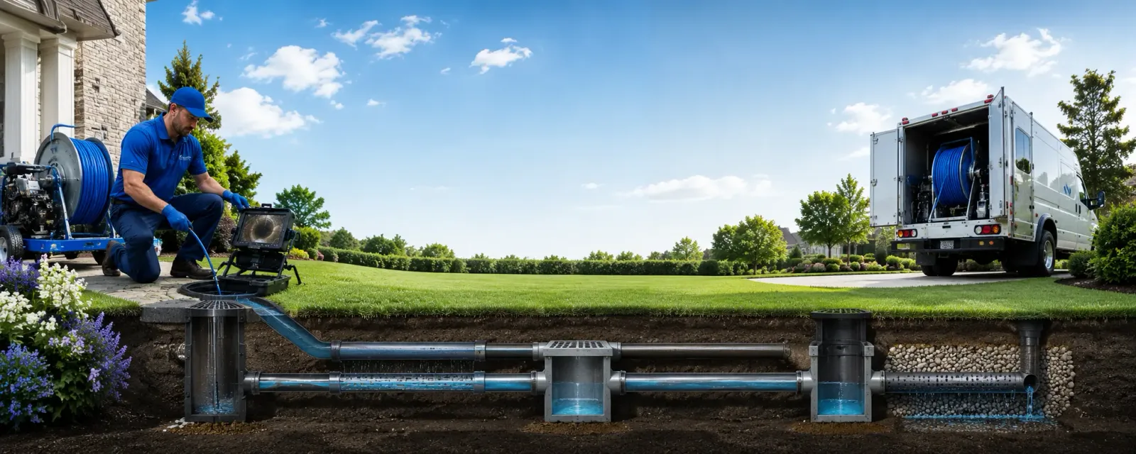 Outdoor drain cleaning information for Manhattan, IL